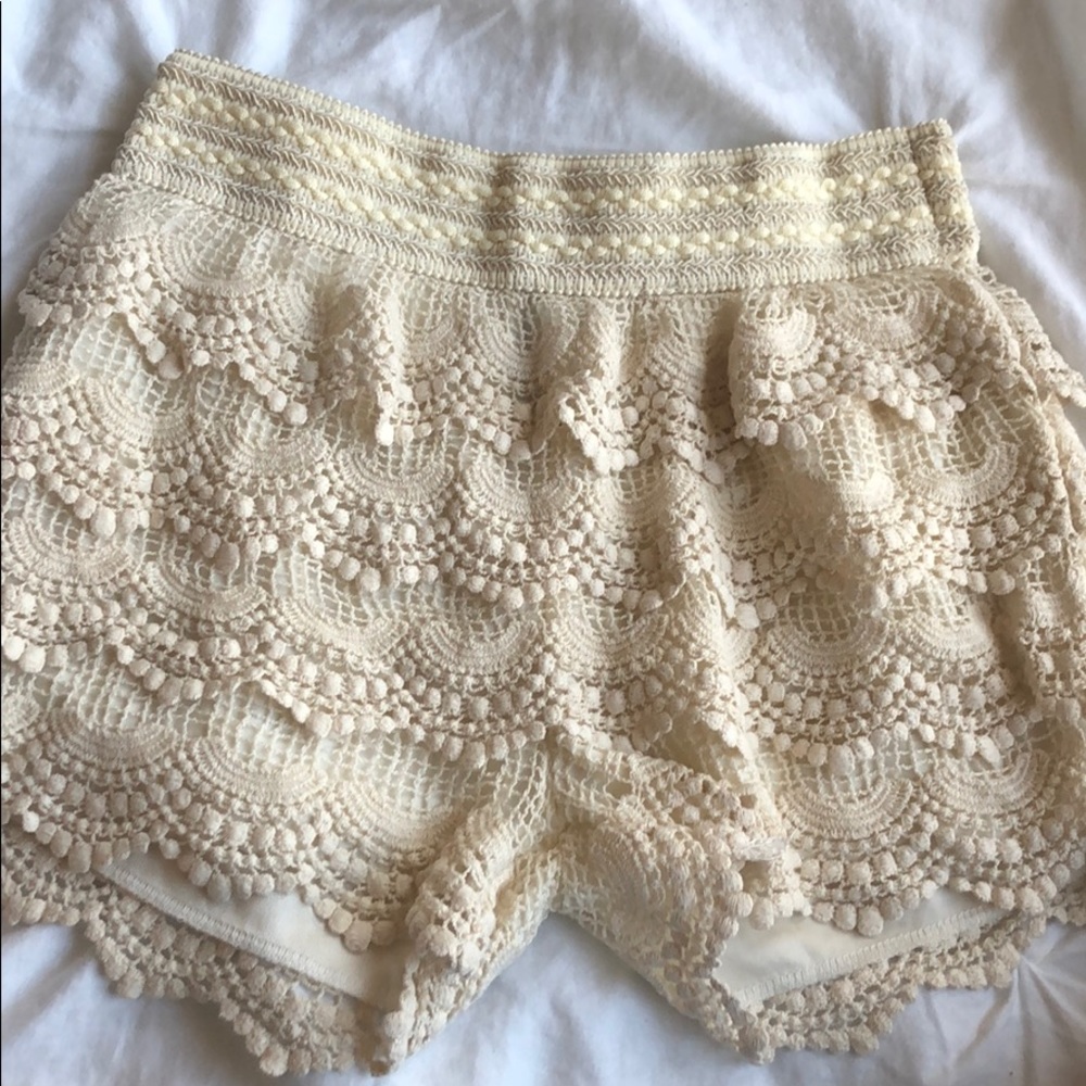 Off white dress shorts